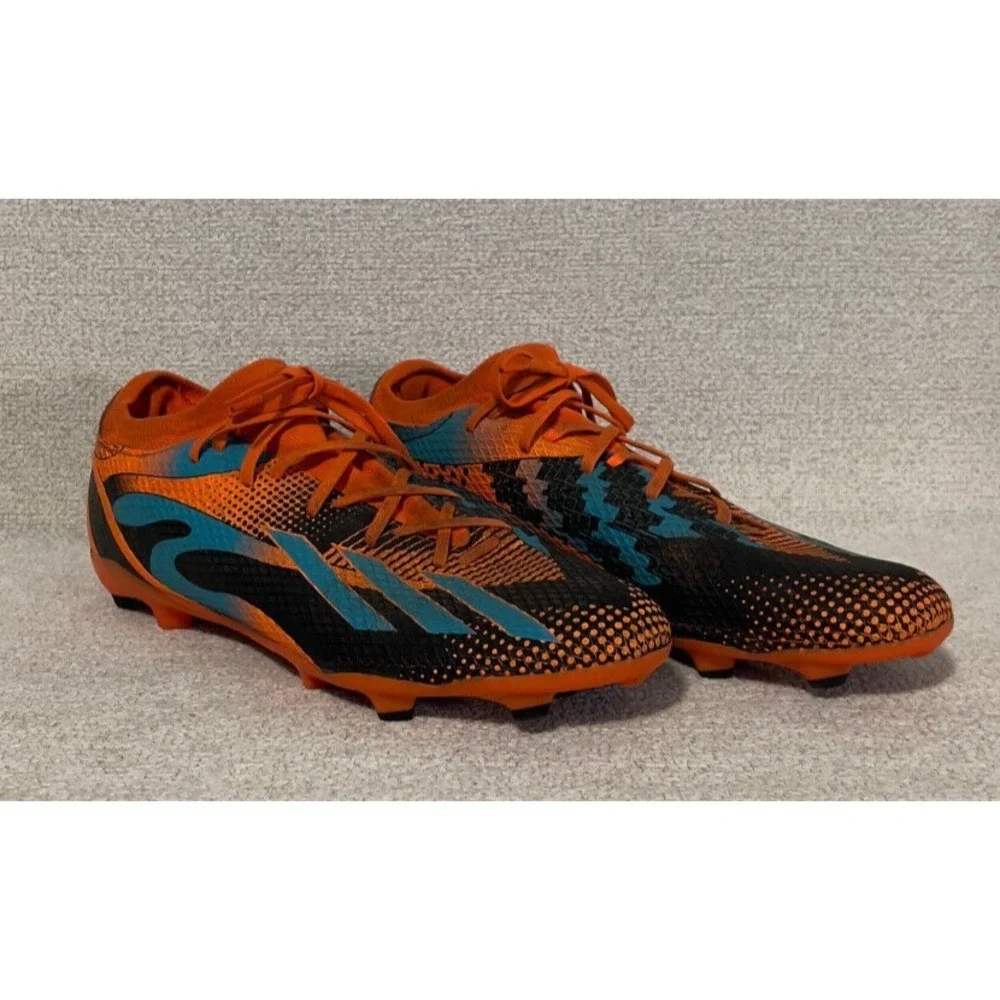 Adidas Cleats Mens 12 X Speedportal  Messi3 FG Soccer Orange‎ Black Sport Shoe